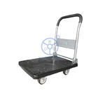 200kg Four Wheels Black Plastic Foldable Platform Trolley Overall Height 6 Inch