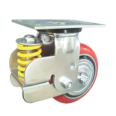 5-Inch, 6-Inch, 8-Inch Spring Shock-Absorbing Casters, Shock-Resistant, Wear-Resistant, Durable And Universal