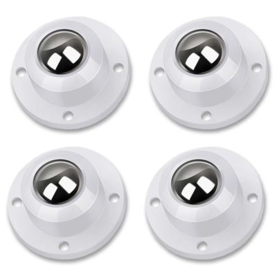 4 Pack Self Adhesive Stainless Steel Rollers Low Profile Swivel  Furniture Caster Wheels