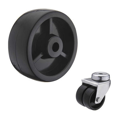 2 Inch Black PP 154LBS Load Capacity Twin Wheel  Light Duty Casters