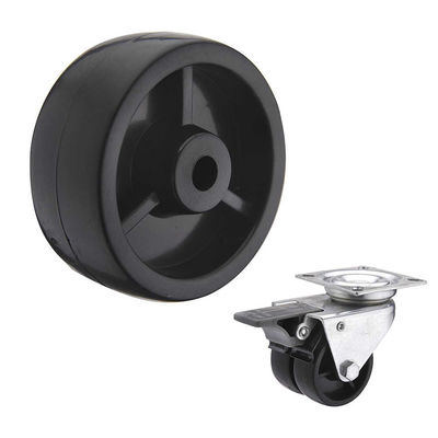 2 Inch Black PP 154LBS Load Capacity Twin Wheel  Light Duty Casters