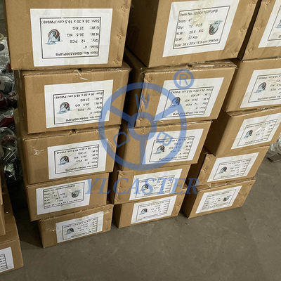 Red 230kg PU Fixed Plate 125mm  Heavy Duty Casters